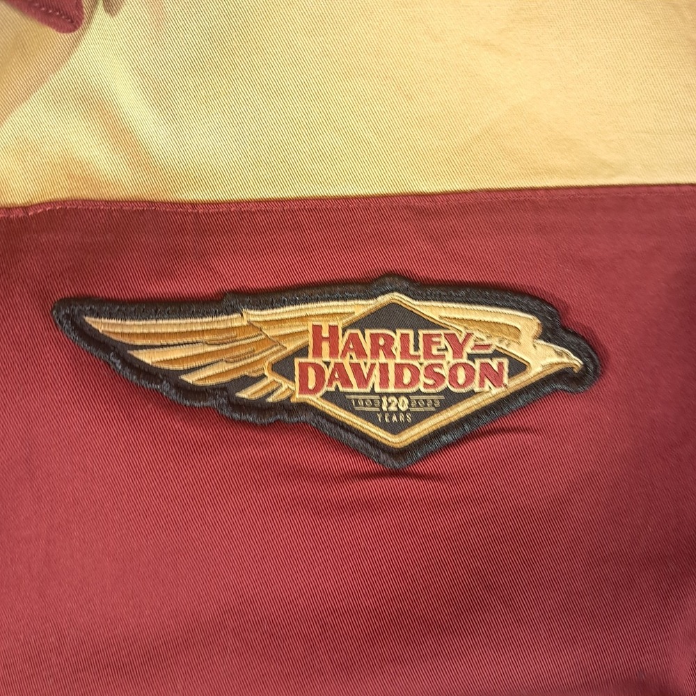 Harley Davidson 120th Anniversary Elemental Zip Front Shirt Top Women's Size XL - Picture 4 of 7